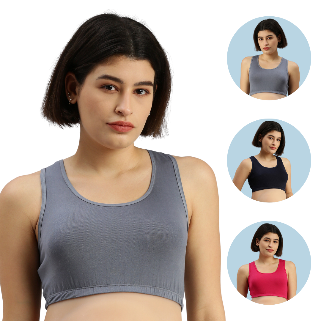 Pregnancy Bra Grey, Black & Dark Pink