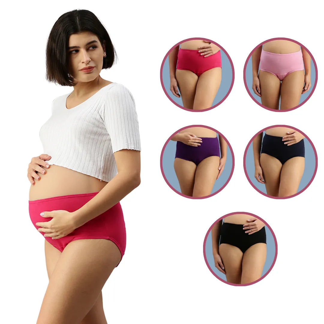 Hygiene Panties For Pregnant Women Multi Colors Pack Of 5