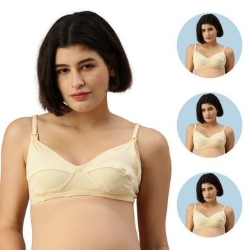 Pack of 3 Nursing Bras-Skin