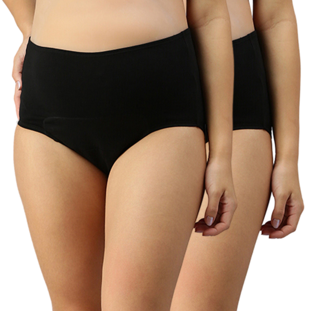 Post Delivery Period Panty Black Pack Of 2