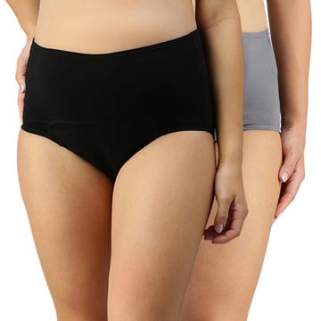 Post Delivery Period Panty Black & Steel Grey