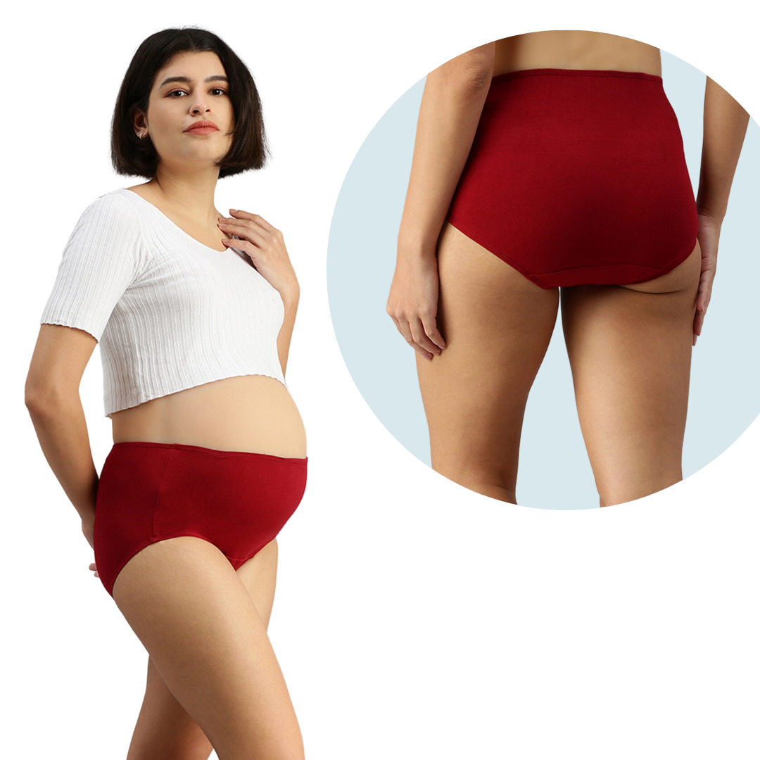 Maternity Panty With Hygiene Patch Front_Back