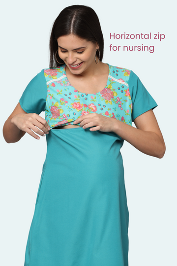 Horizontal Zip Feeding Gowns