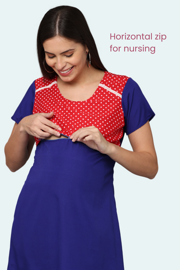 Horizontal Zip Feeding Gowns