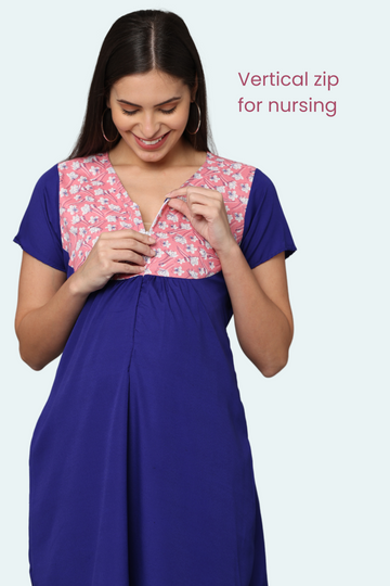 Vertical Zip Maternity Gowns