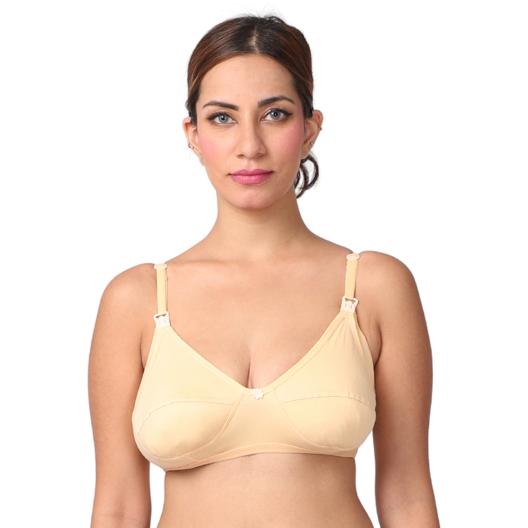 Buy Women Non Padded Maternity/Nurshing Feeding Bra Skin Online In India At  Discounted Prices