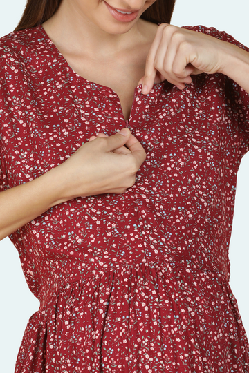 Vertical Zip Feeding Dress