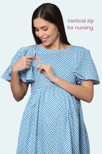Vertical Zip Feeding Dress