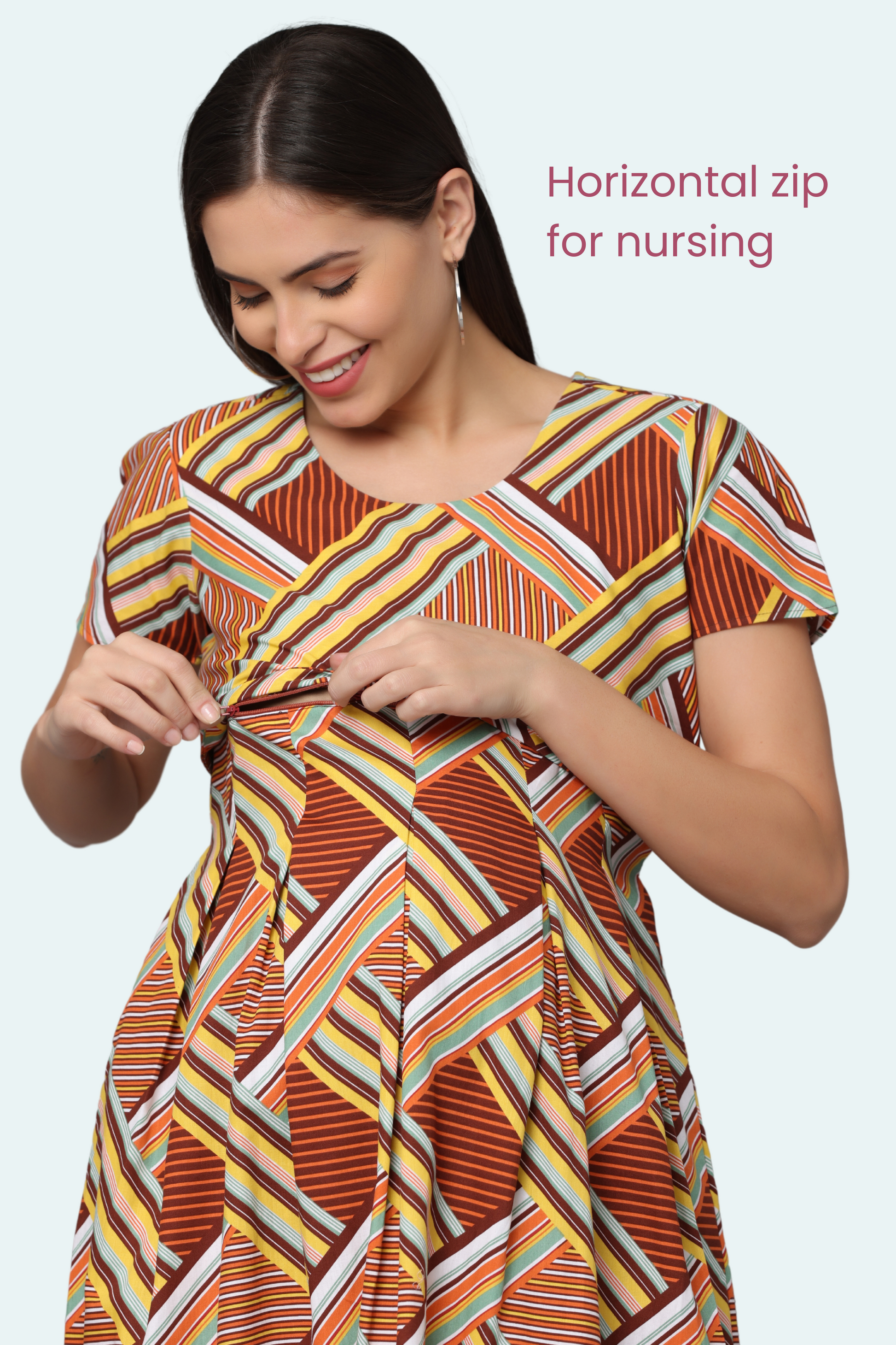 Horizontal Zip Feeding Dress