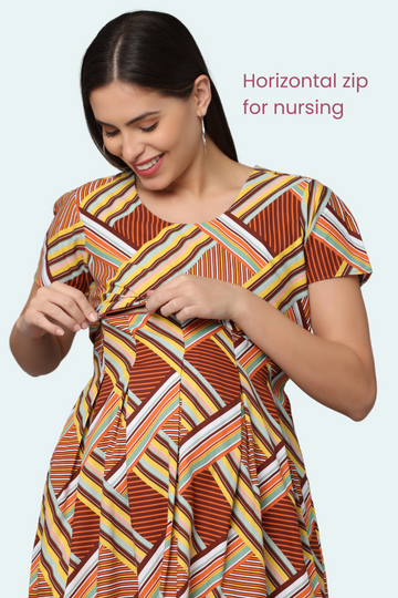 Horizontal Zip Feeding Dress