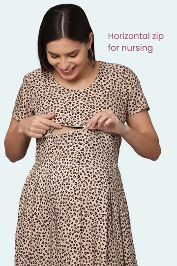 Vertical Zip Feeding Dress