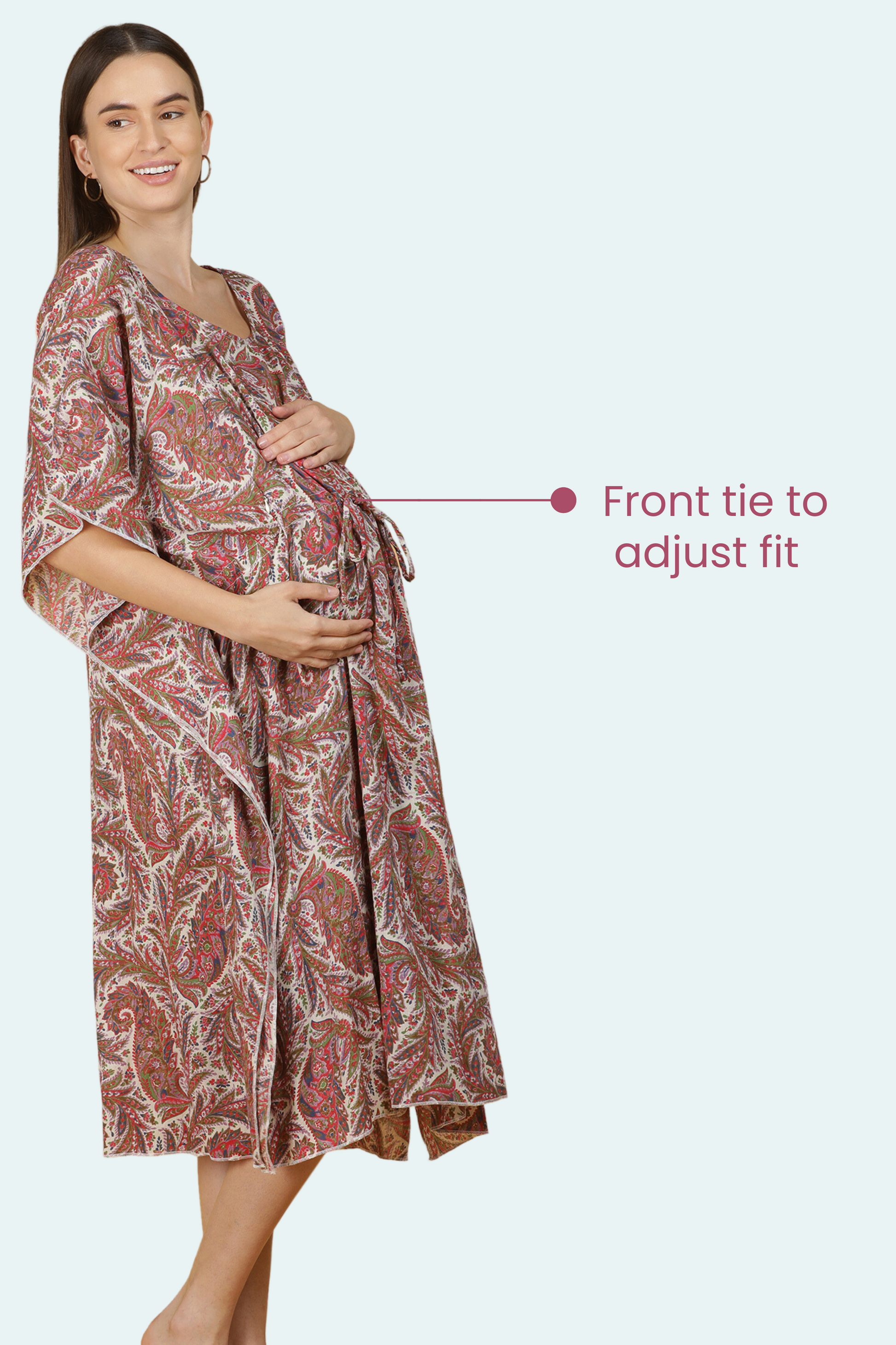 Feeding Dress With Front Tie To Adjust Fit