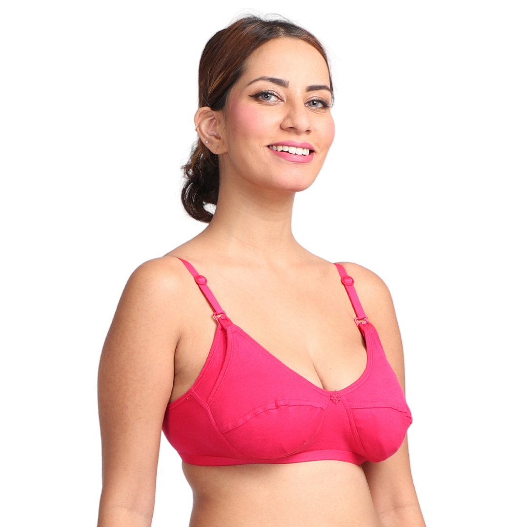 LeakProof Nursing Bra | Drop Cup | Skin Friendly & Non Plastic | Prevents  Show Of Milk Stains