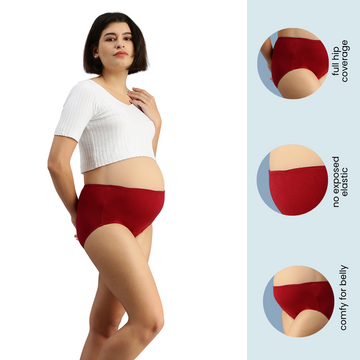 Pregnancy Panty | High Waist | Full Back Coverage | Pack of 3