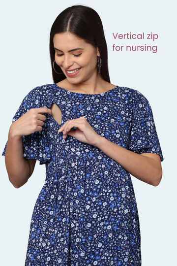 Vertical Zip Feeding Dress