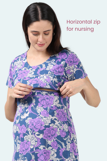 Horizontal Zip Feeding Gowns