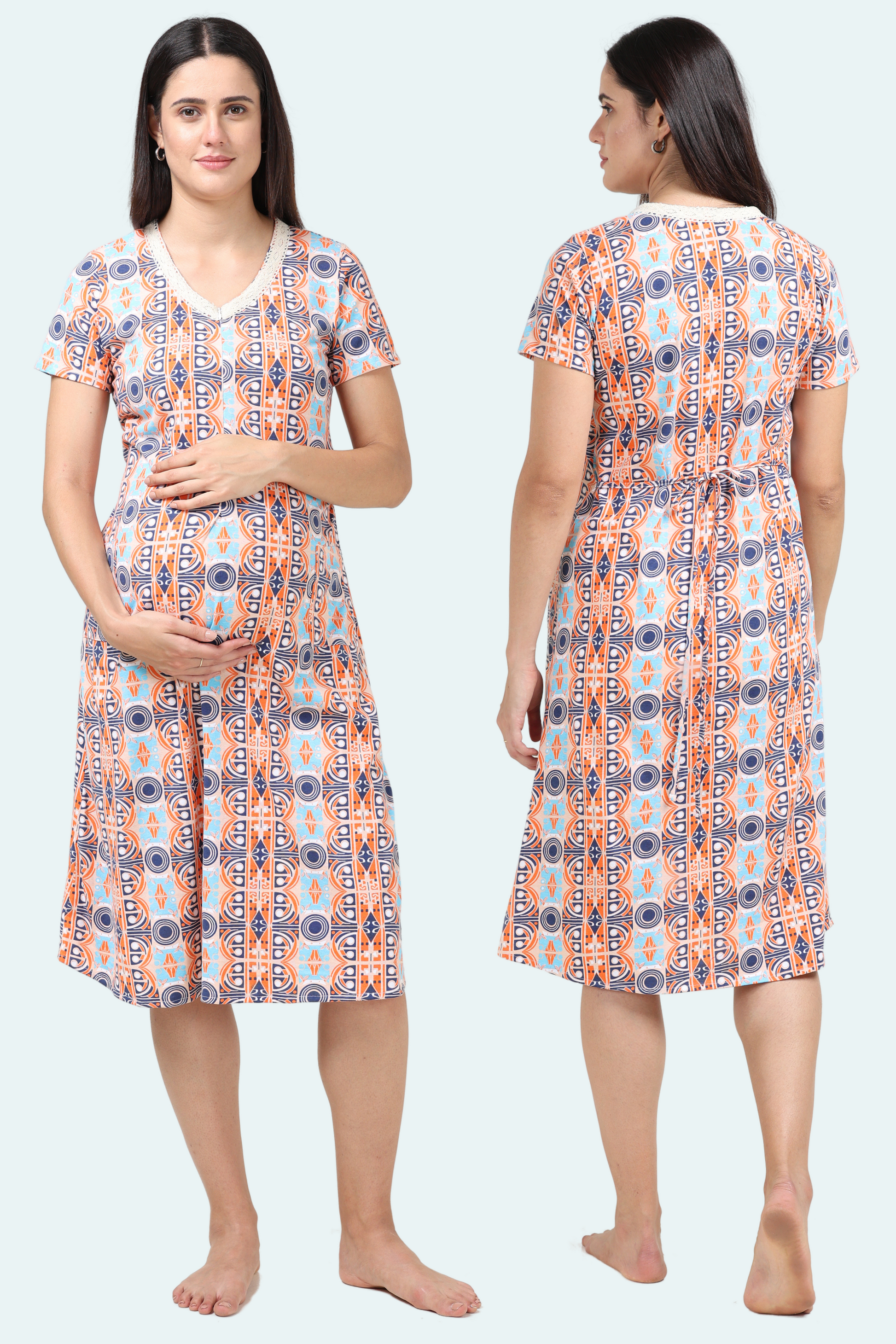 Feeding Gown Front & Back