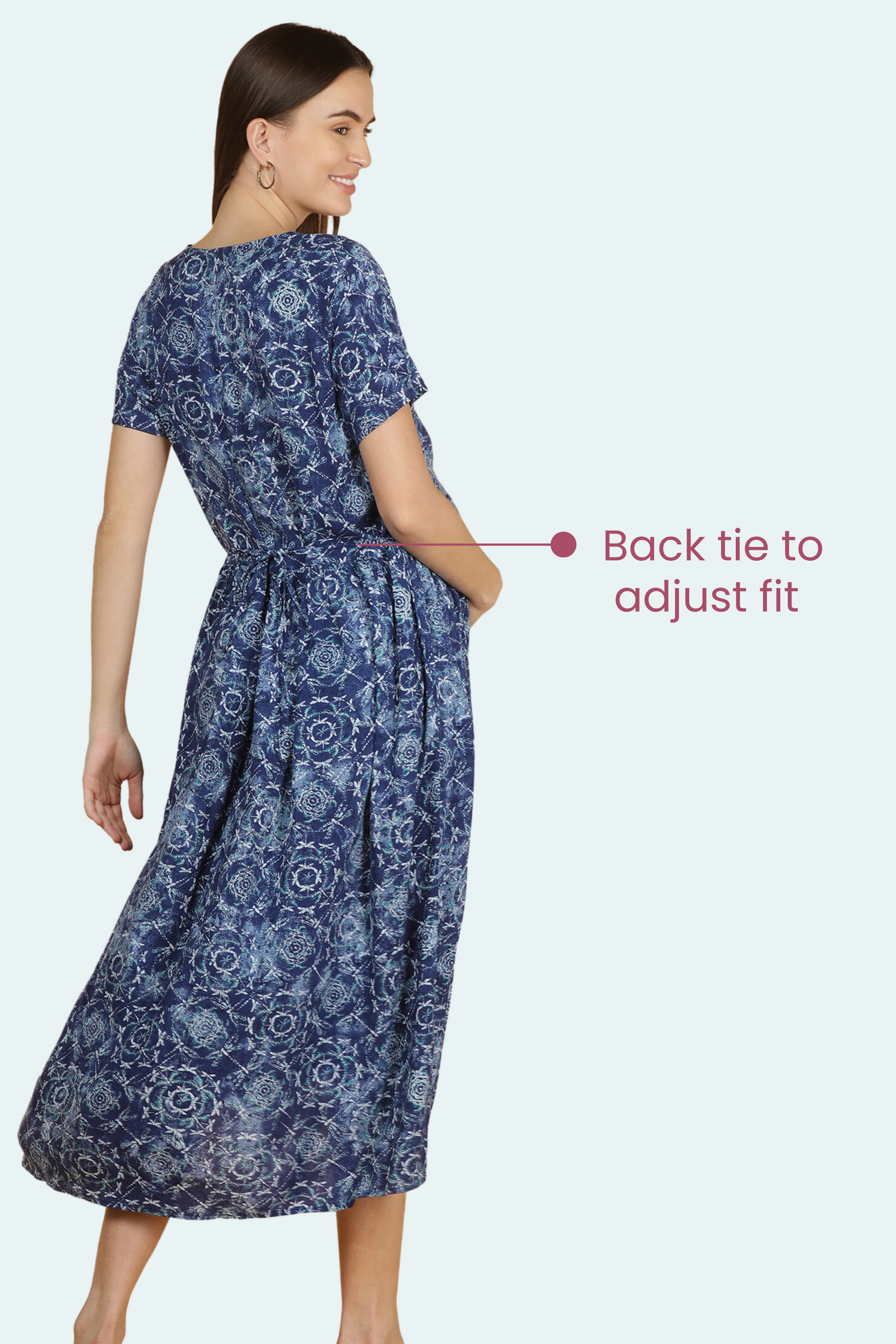 Feeding Dress Back Tie To Adjust Fit