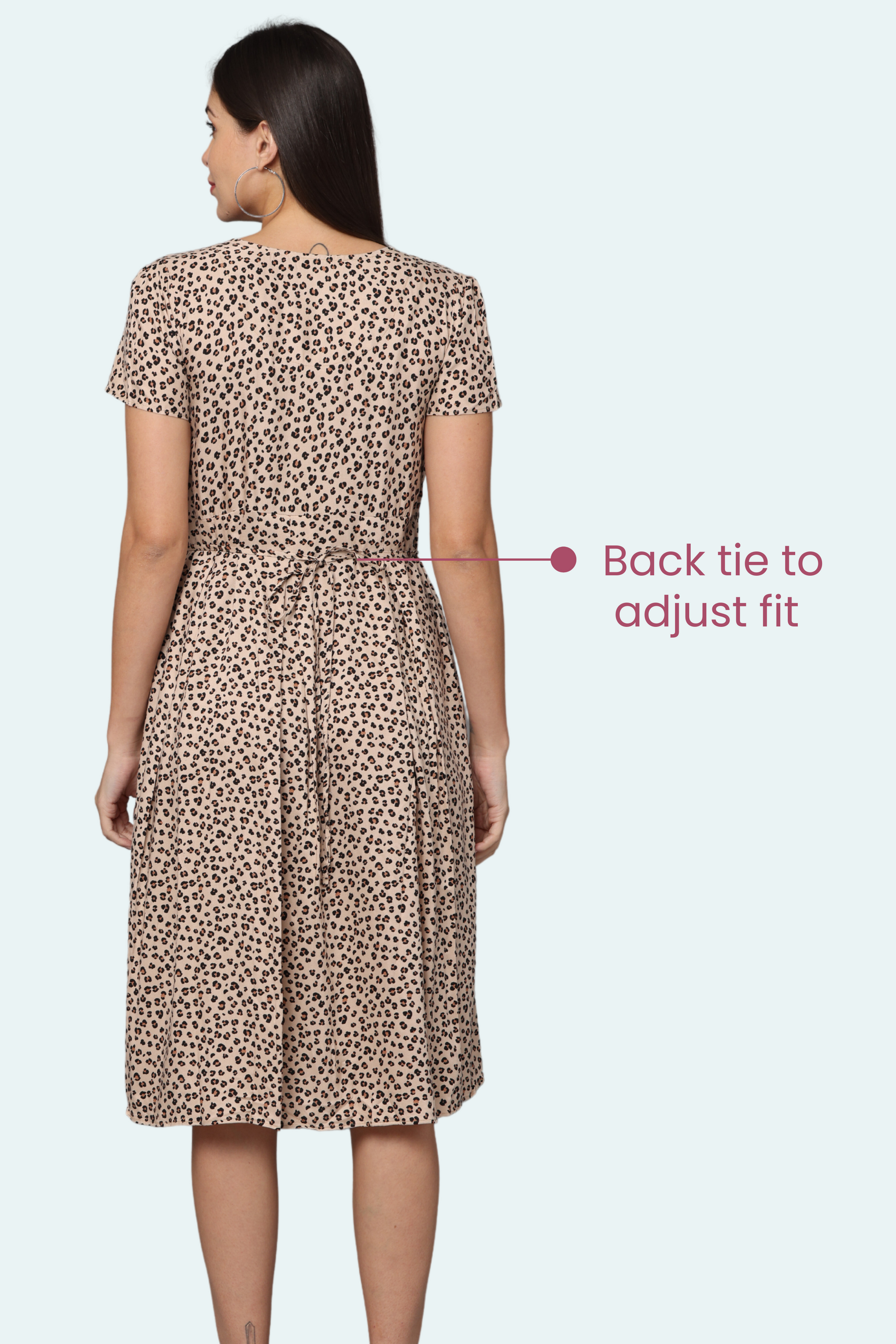 Feeding Dress Back Tie To Adjust Fit