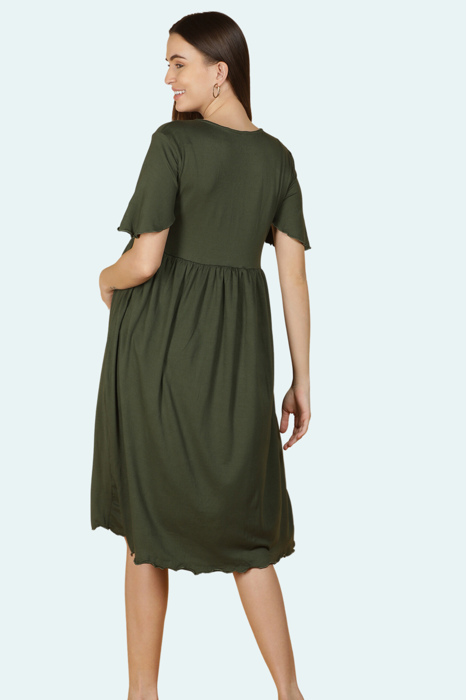 Feeding Dress With Side Pocket Fit