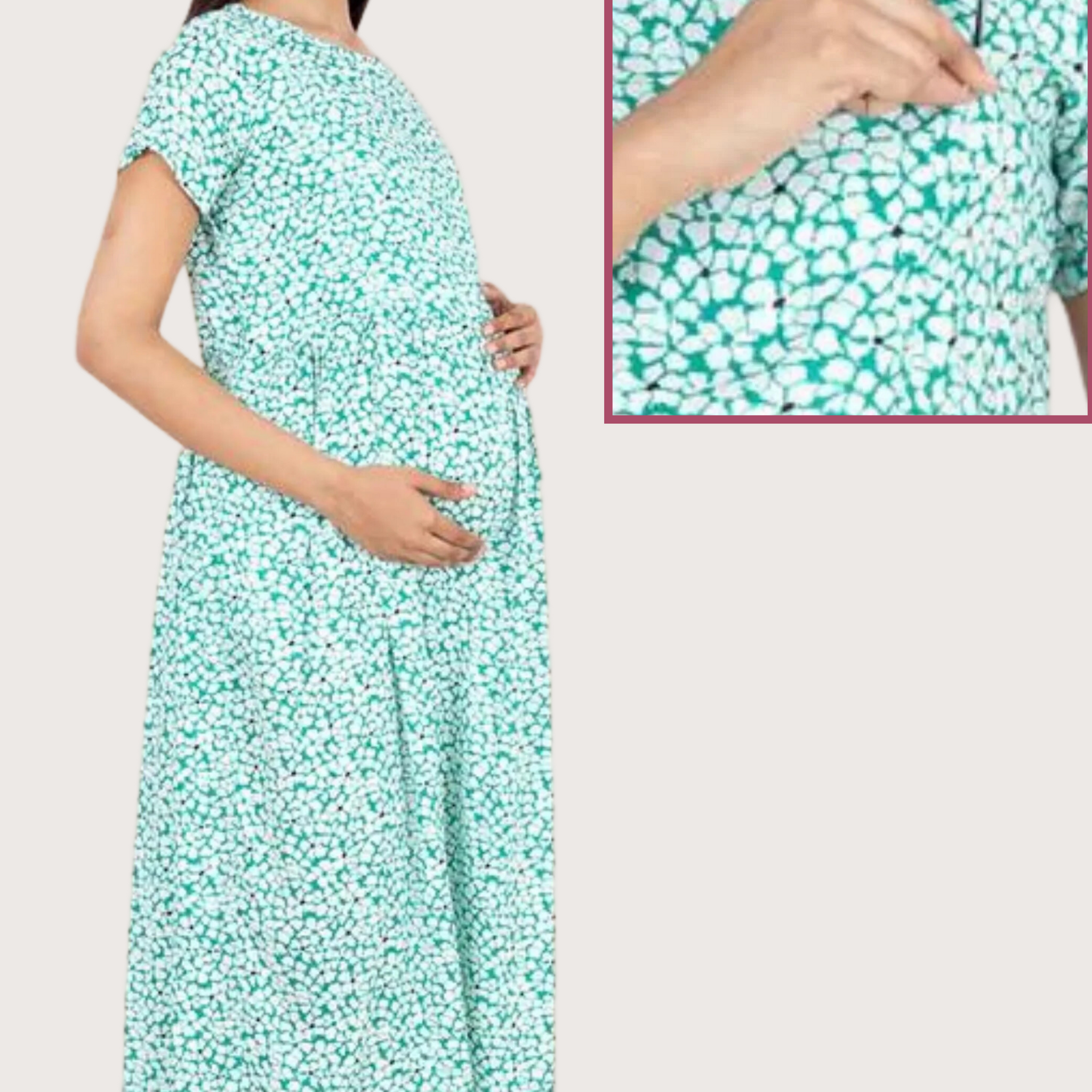 Buy Morph Maternity Gathered Off-White Nursing Kurta Online