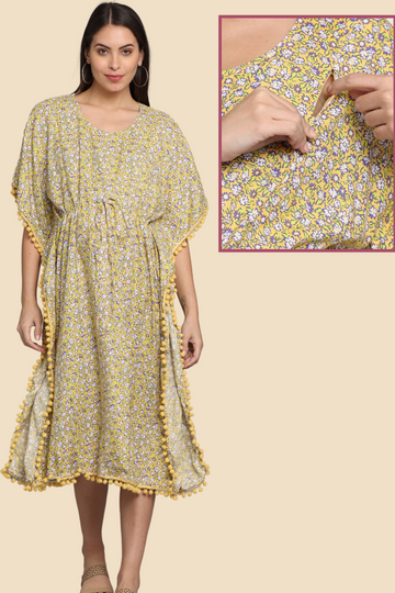 Yellow-Kaftan Dress
