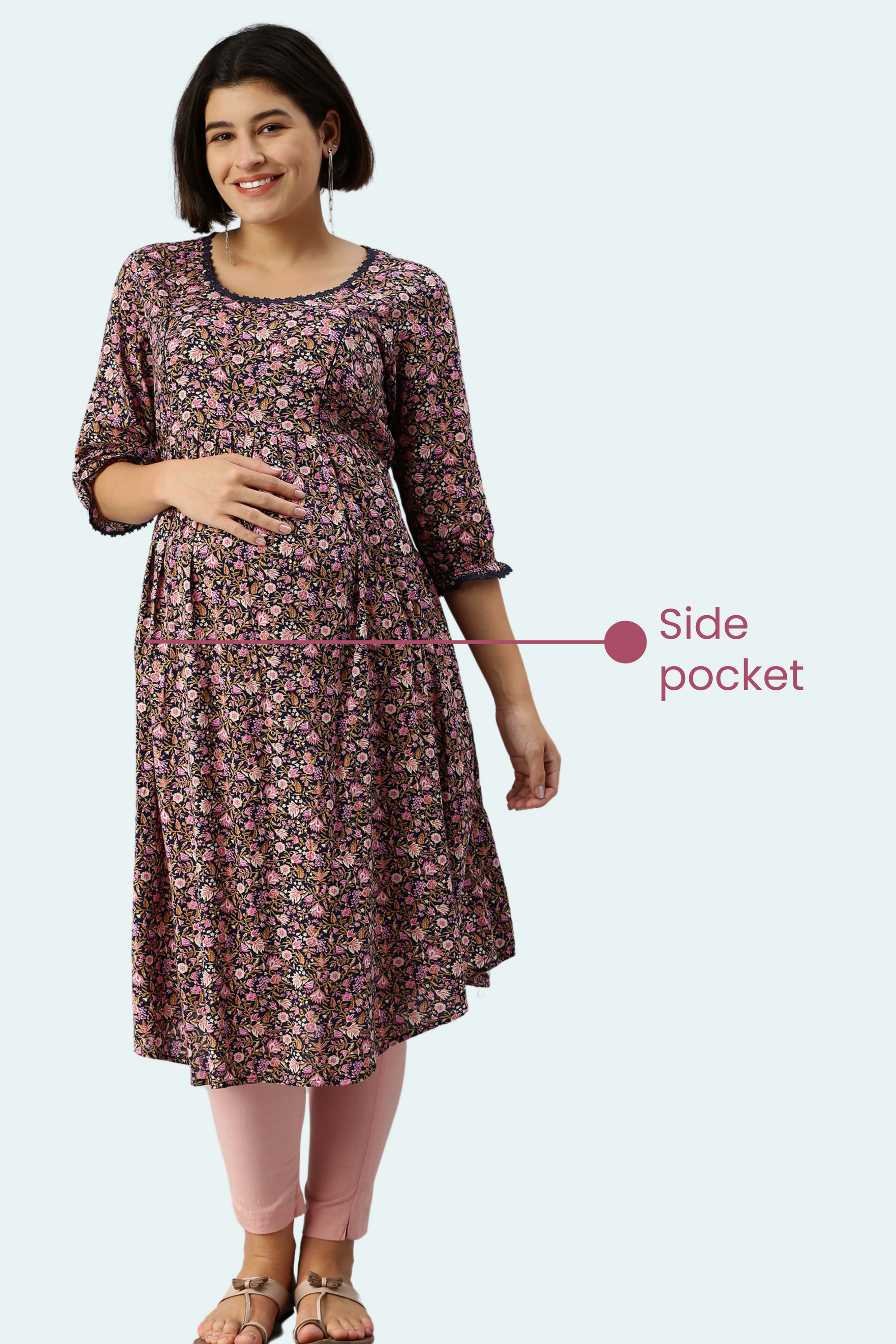 Kurti With Side Pocket