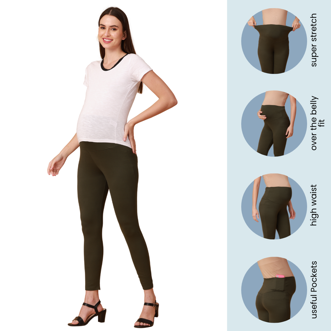 Motherhood Maternity Fleece Over The Belly Maternity Leggings - Walmart.com