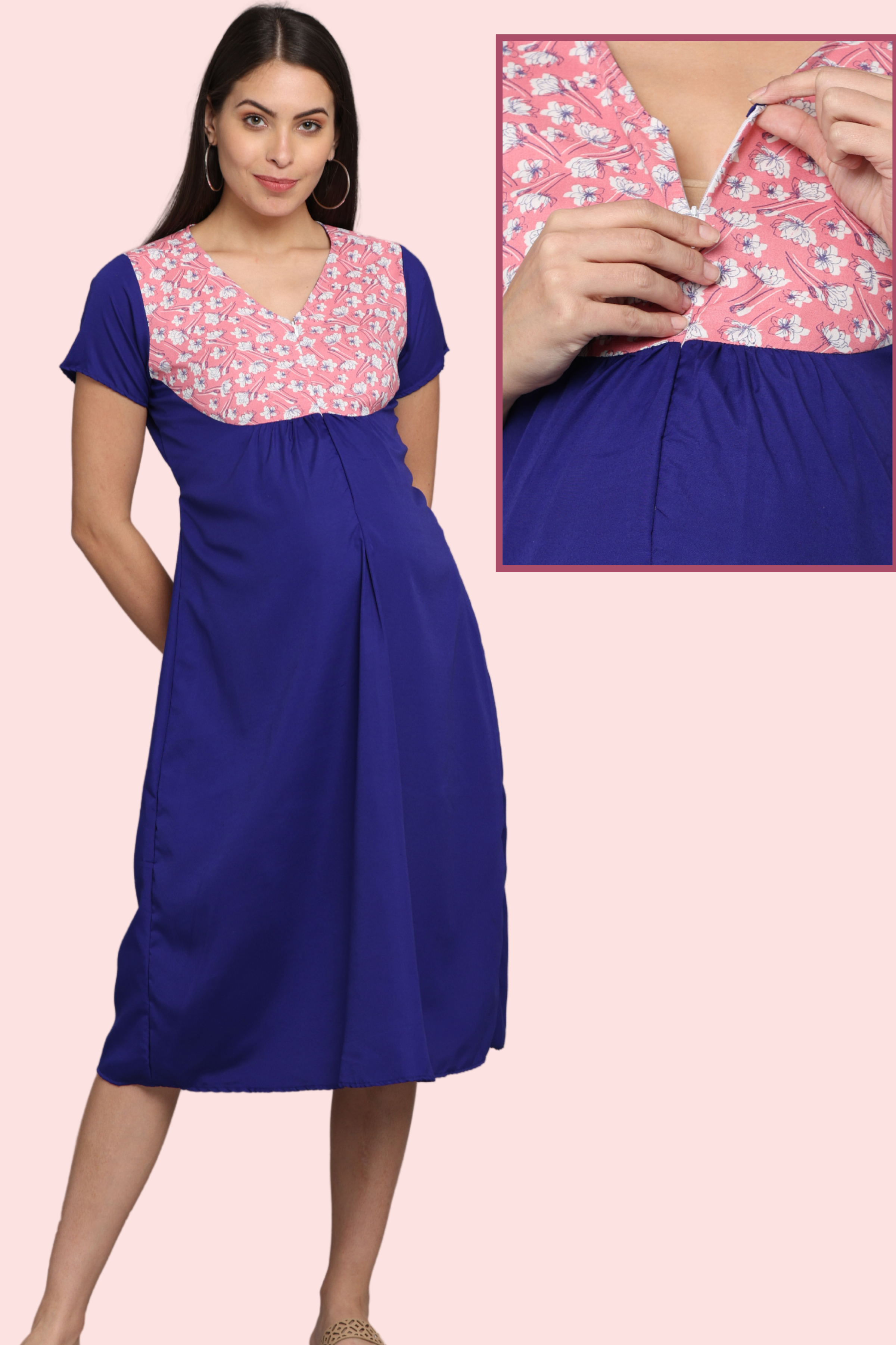 Cotton Feeding Gown, Pattern : Printed, Occasion : Casual Wear at Rs 332 /  Piece in Jaipur