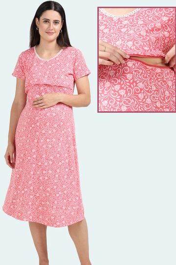 Pink Paisley A-Line Nightgown
