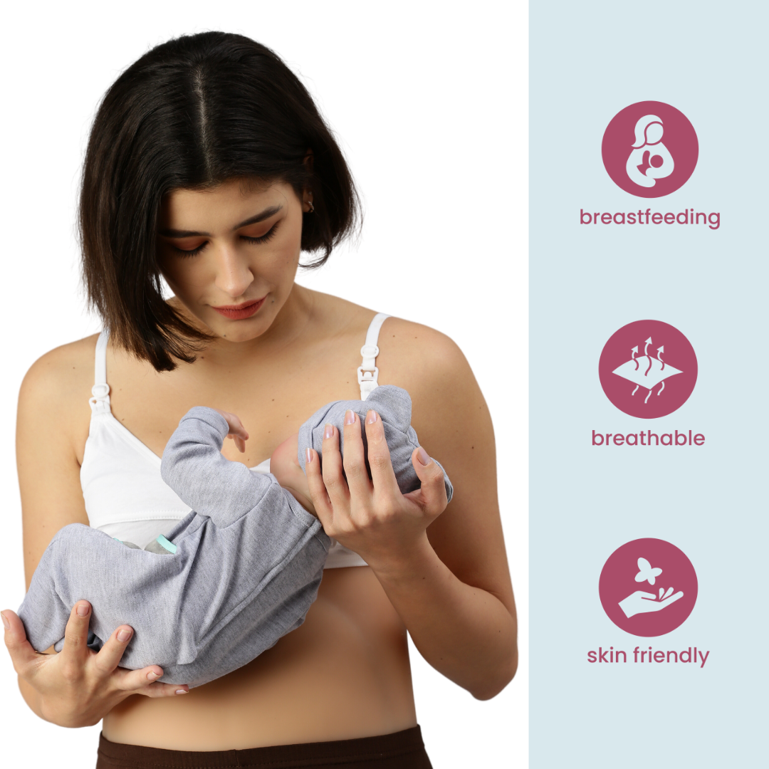 Feeding Bra English Mother 56 Non Padded BR015 Mother Feeding/Maternity  Wire Free Cotton T-shirt