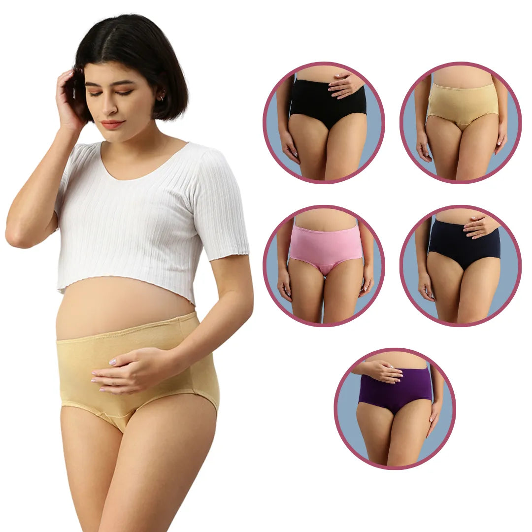 Pregnancy Panty For Women Multi Colors Pack Of 5