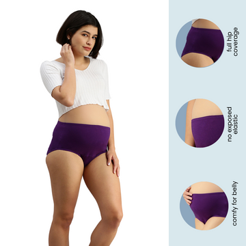 Buy Morph Maternity, Postpartum Panties For Women, Full Coverage Panty, Hygiene Anti-Bacterial, Anti-Microbial & Moisture Wicking Crotch, Soft  Comfy Cotton, Pack Of 3, Skin
