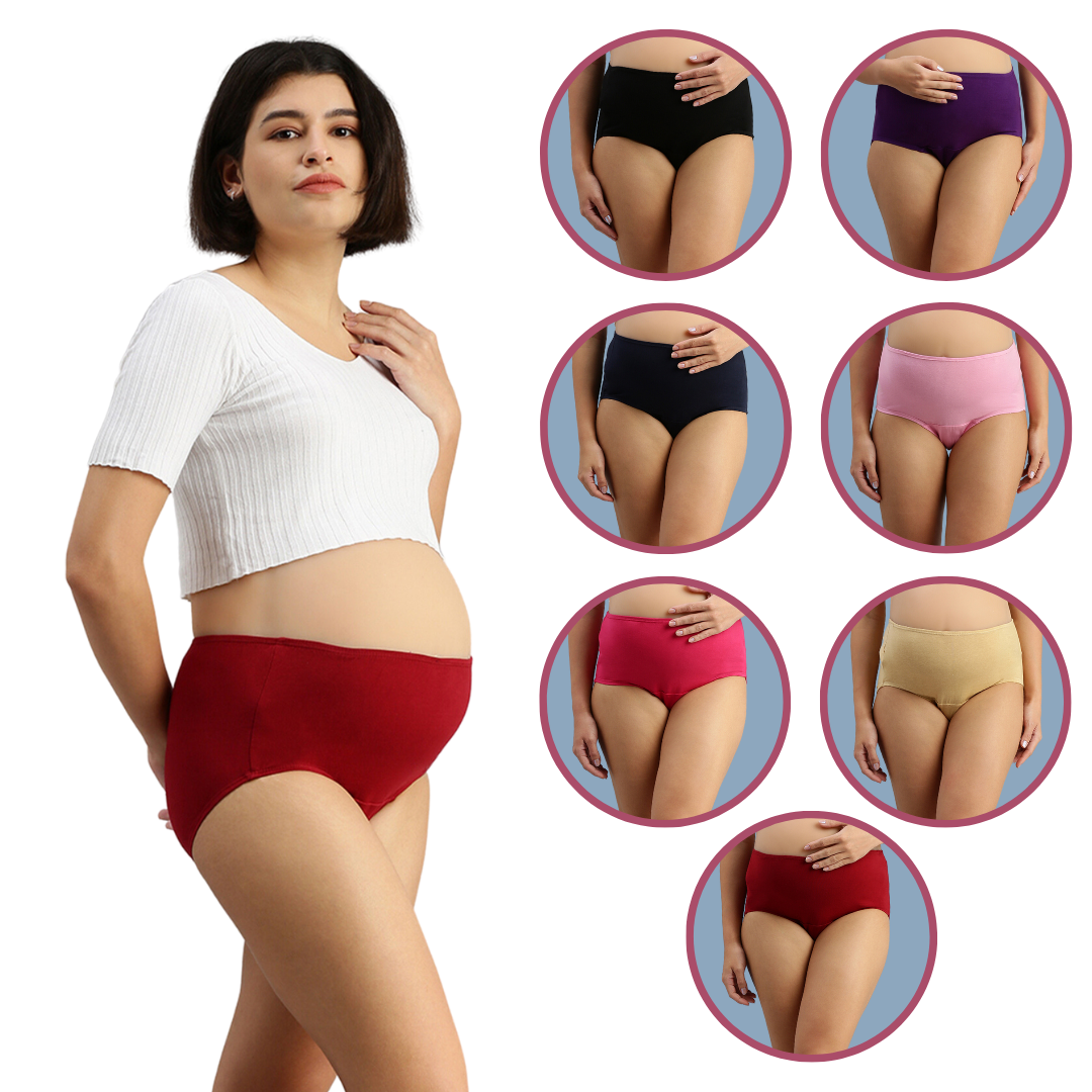 Pregnancy Panty | High Waist | Full Back Coverage | Pack of 7