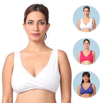 Buy Morph, Leakproof Feeding Bra for Pragnant Women, Leakproof &  Breathable Cups Prevents Milk Leaks, Non Padded & Non Wired, Drop Cup for  Easy Feeding