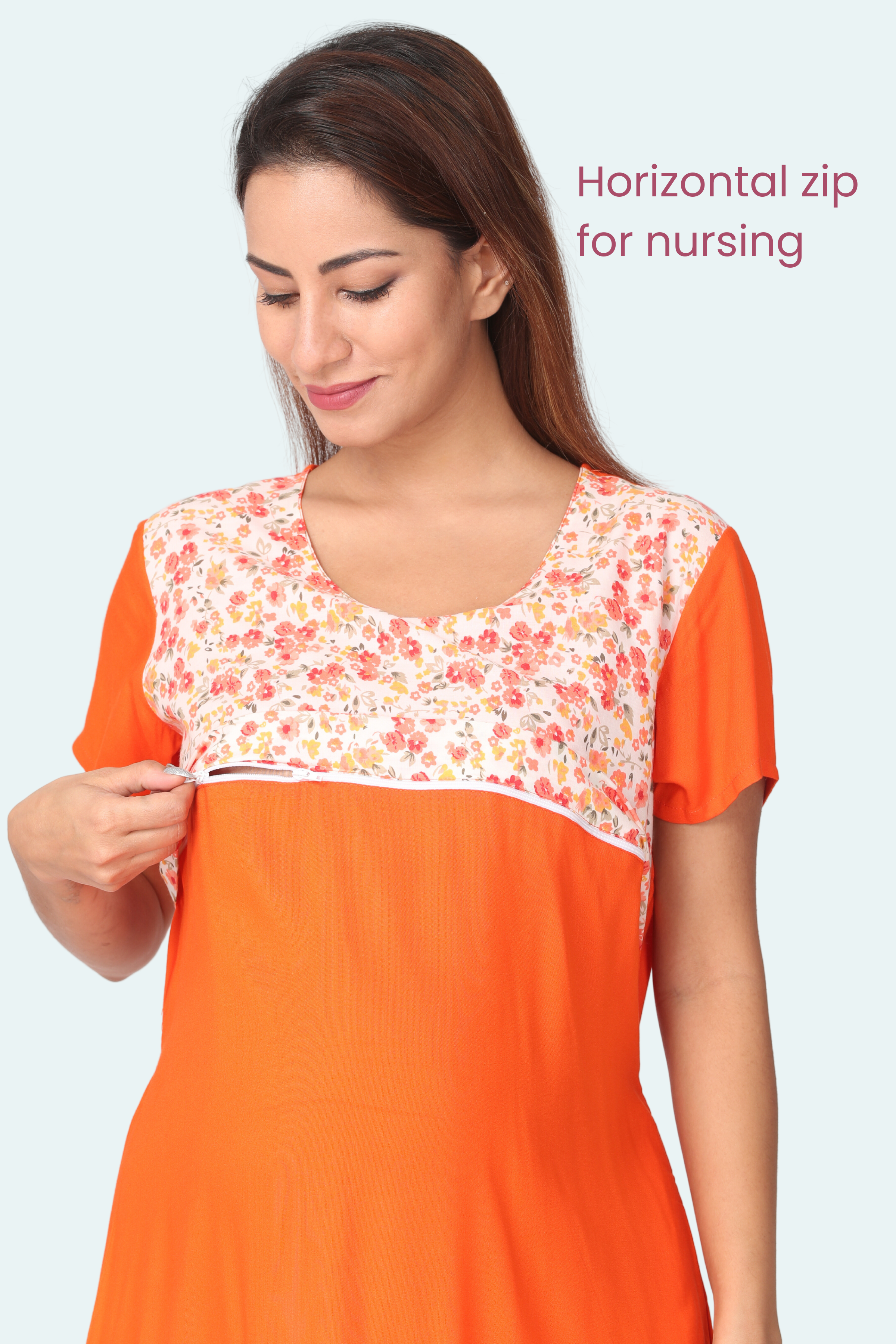 Buy maternity wear feeding kurti with zip Online at Best Prices in India -  JioMart.