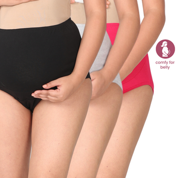 GIFTPOCKET Women's Maternity Panties Underwear Cotton High Waist Belly  Support