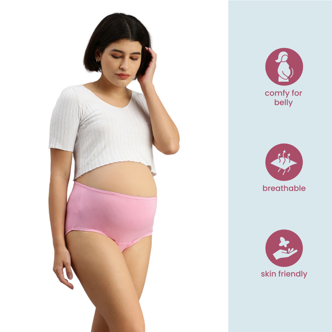 Morph Maternity Belly Support Panties | Women's Over The Bump Underwear |  High Waist Full Coverage | Full Belly Support | Comfy Cotton Pregnancy  Panty