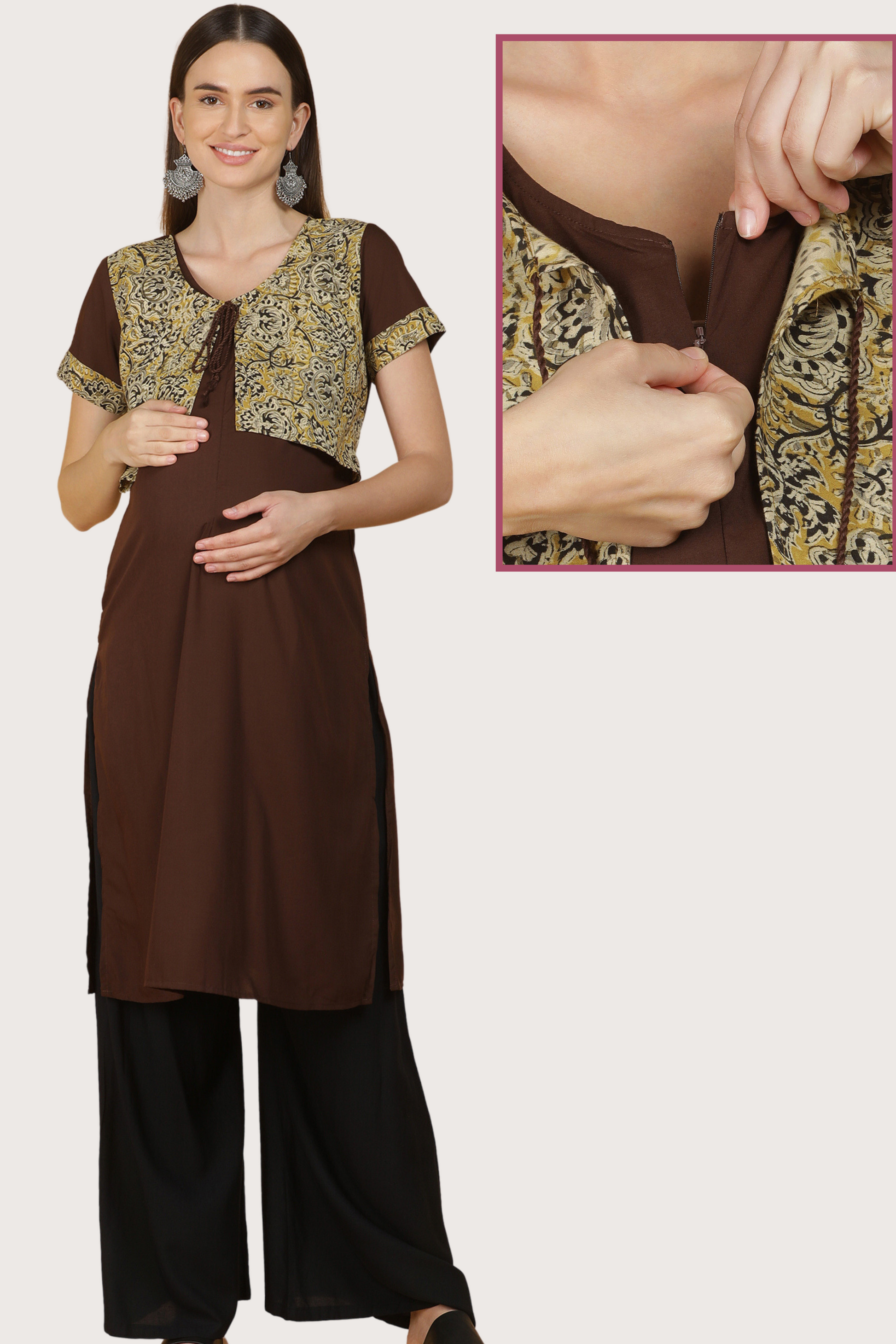 Half jacket on kurta 2025 for ladies