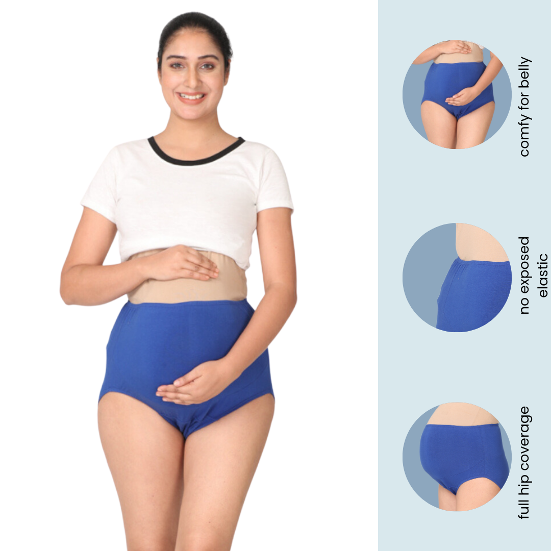 Maternity Belly Panel Panty | Pregnancy Panty For Belly Support | High  Waist Full Coverage | Full Belly Support | Comfy Cotton Pregnancy Underwear  