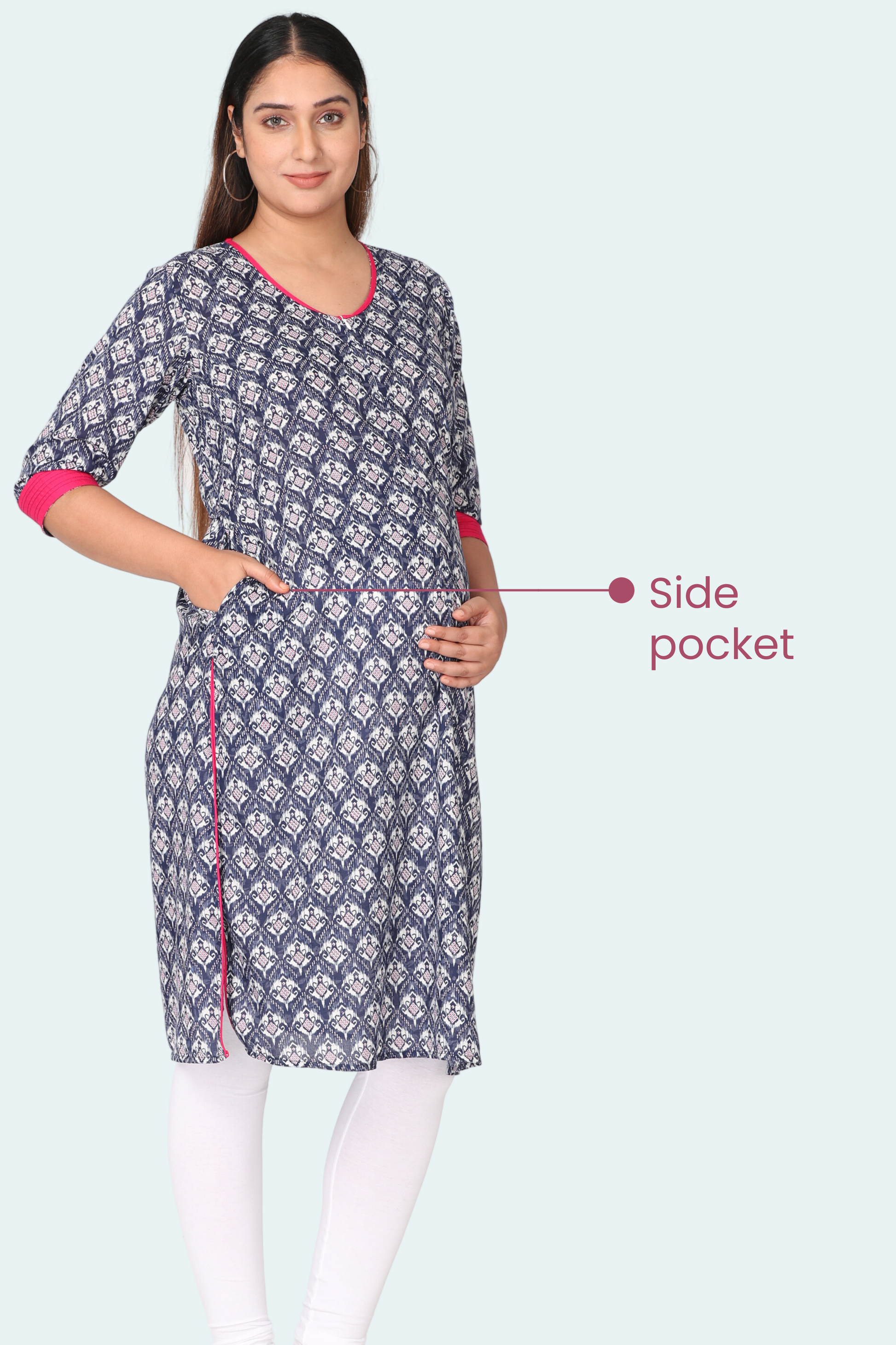 Kurti With Side Pocket