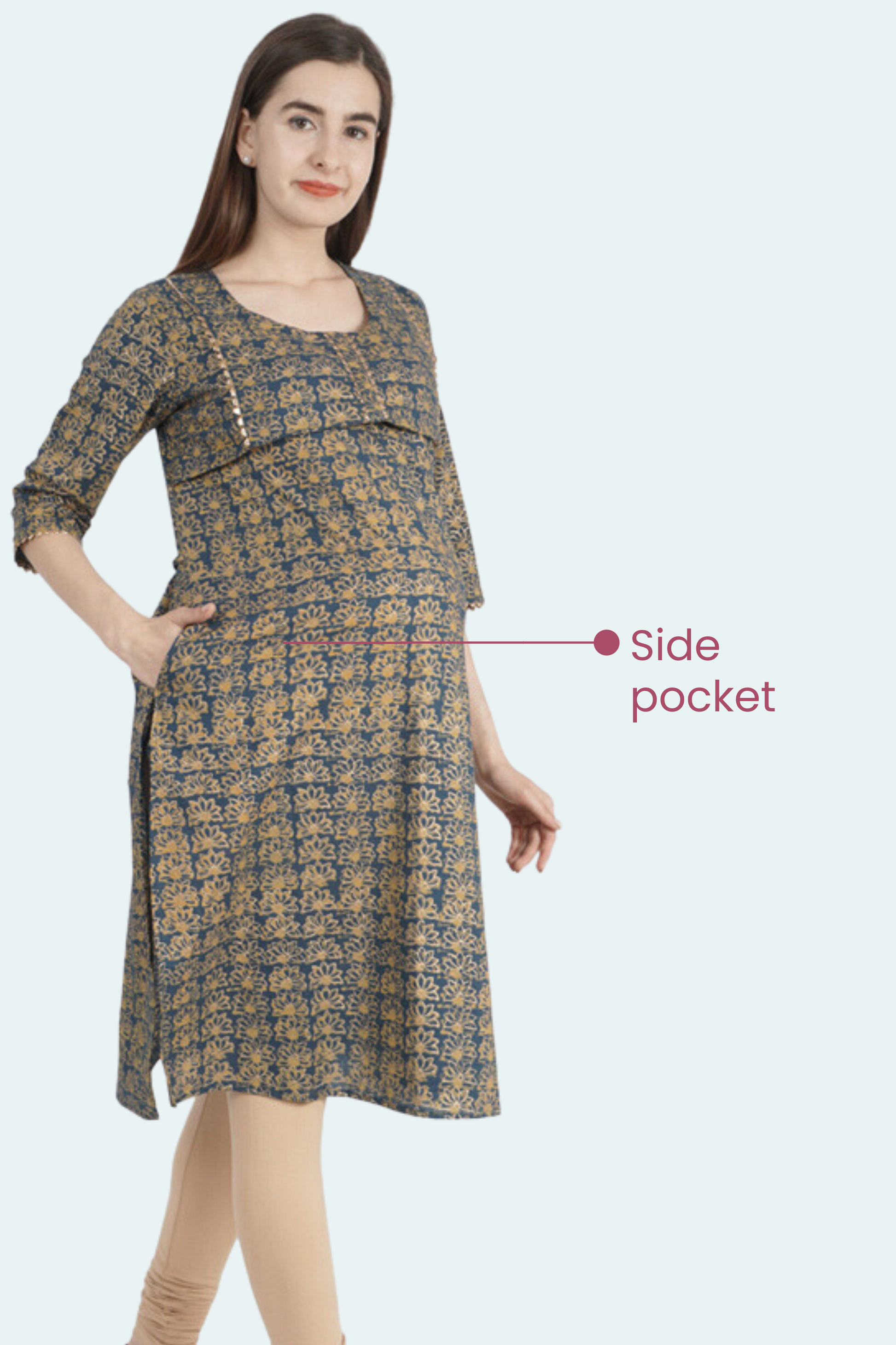 Kurti With Side Pocket