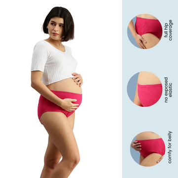 Motherhood Maternity Women's Maternity 3 Pack Panties, Flat Grey