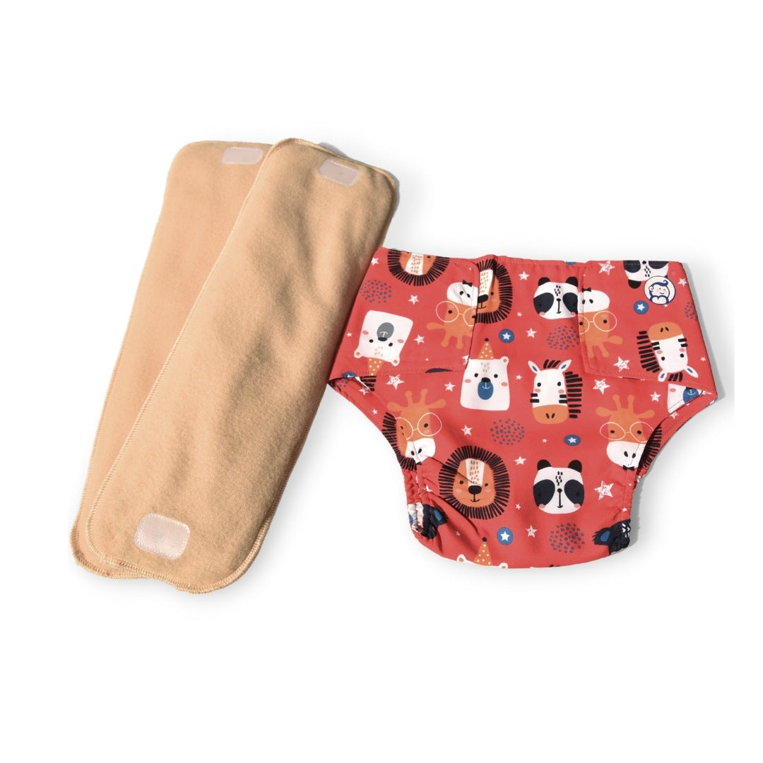 Cotton Reusable Baby Diapers Pink