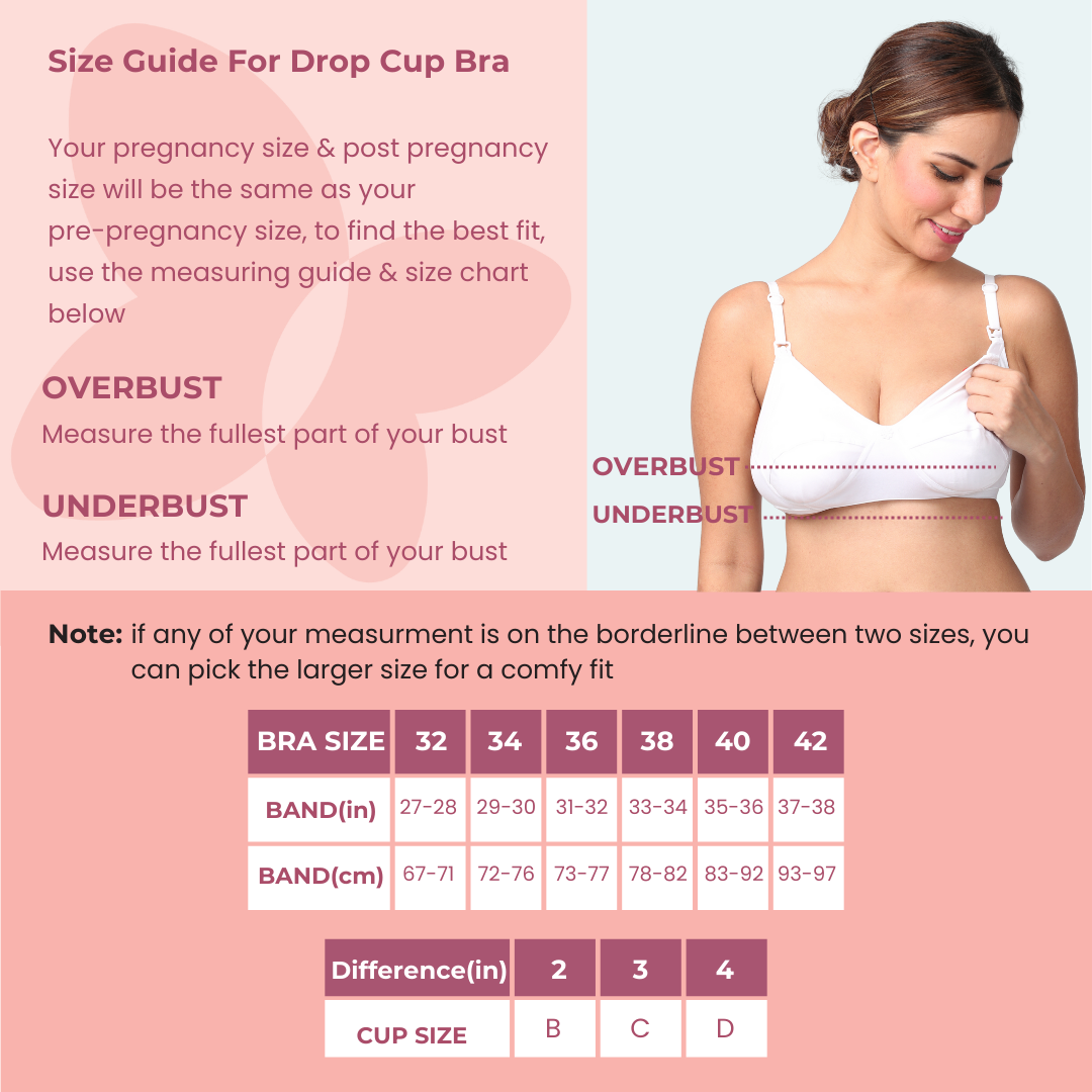 Nursing Bra Sizechart
