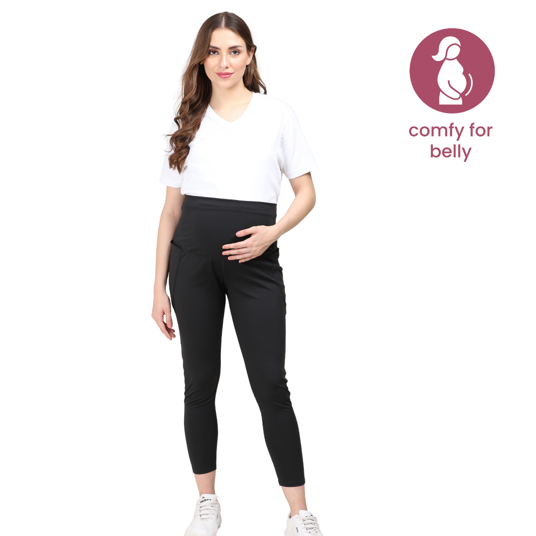 Buy Lovely Mom's Cotton Stretchable Maternity Leggings for Women's Pregnancy|Over  The Belly, Stretchable Maternity Pants for Pre & Post Pregnancy|Green - L  Online at Best Prices in India - JioMart.