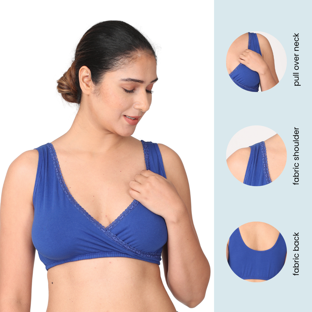 Buy Morph, Feeding Bra for Women Cotton, Non Padded & Non Wired, Drop  Cup for Easy Feeding, Nursing Bra with Comfy Shoulder & Waist Elastic