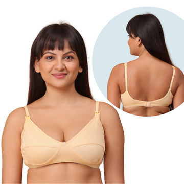 Nursing Bras-Skin & Black & White -  Pack of 3