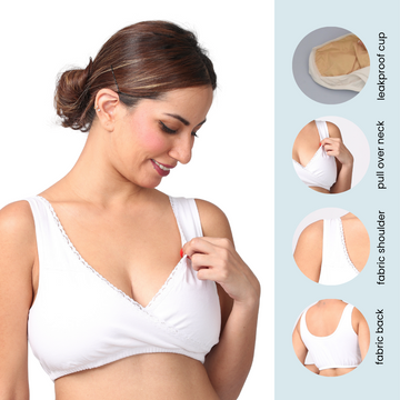 Super-Comfortable Cotton Breastfeeding Sleeping Bra - Momentures