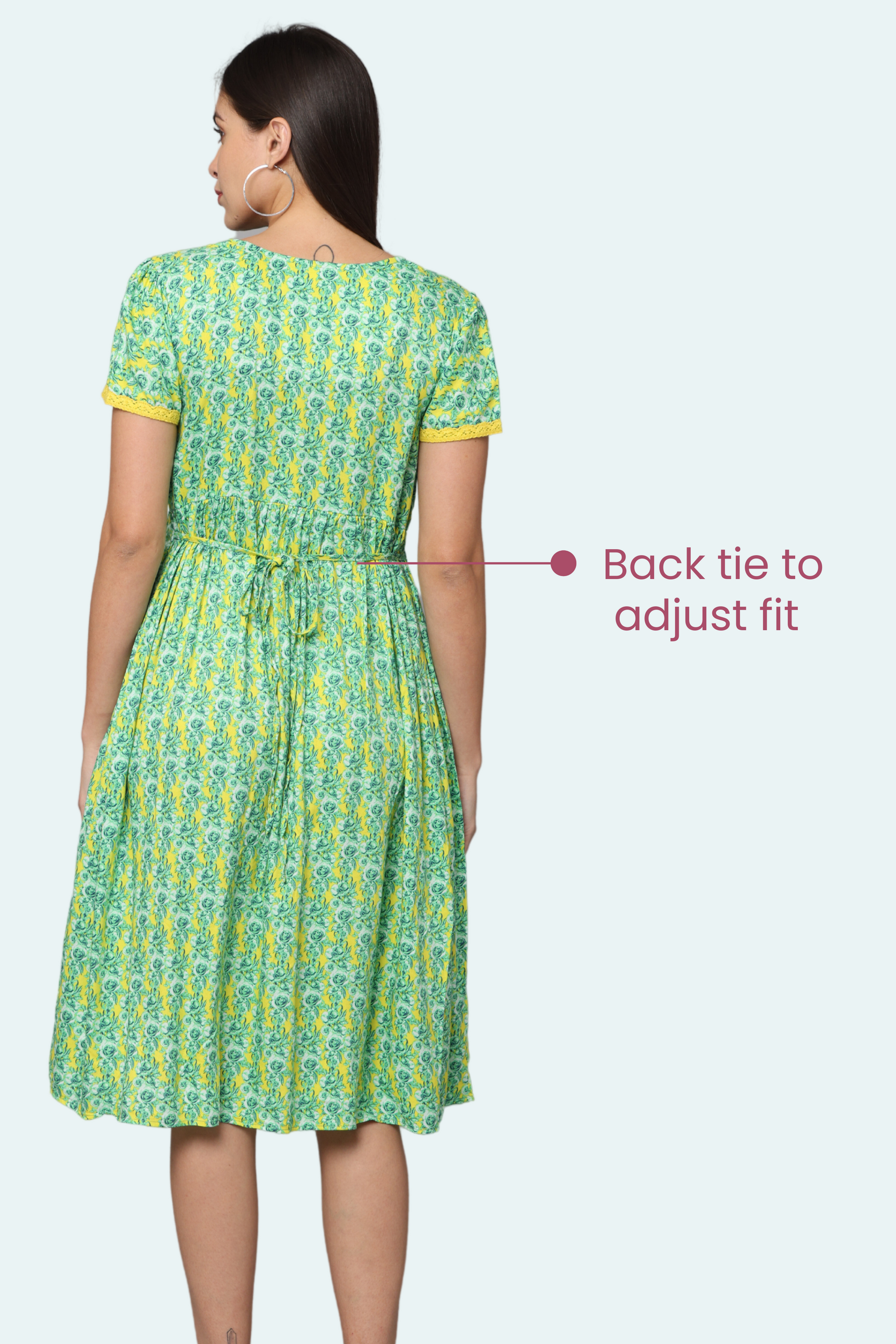 Feeding Dress With Back Tie To Adjust Fit